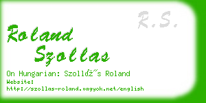 roland szollas business card